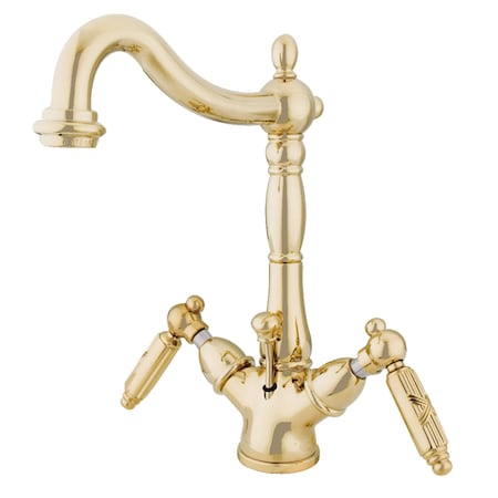 Kingston Brass Victorian 2-Handle Bthrm Faucet W/Brass Pop-Up & Cover Plate Brass KS1432GL